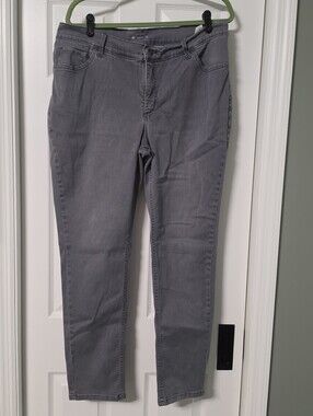 Lee's Gray Women's Stretch Jeans - Classic Slim Fit, 18W